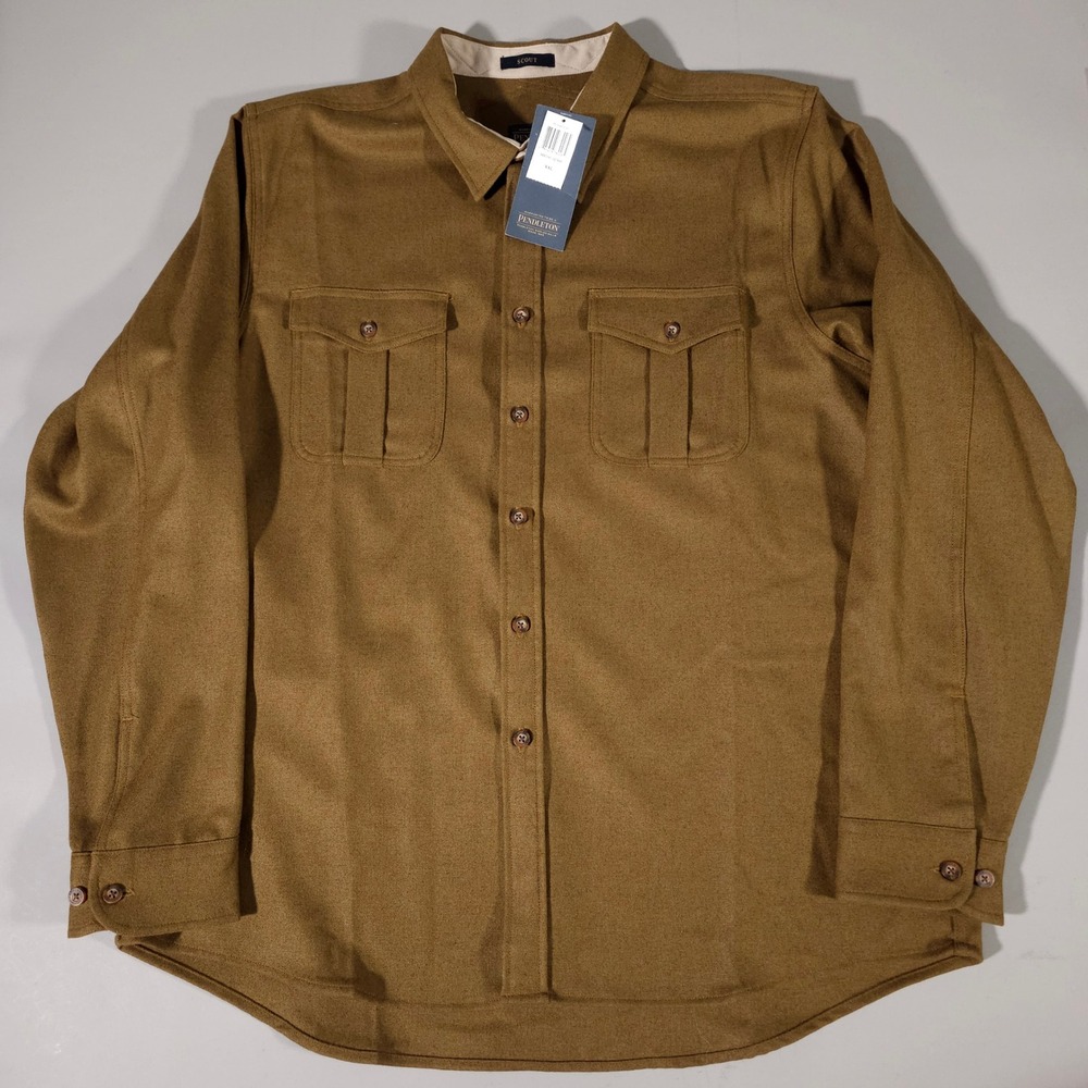 Pendleton Scout Shirt Jacket Mens XXL Brown‎ 100% Virgin Wool RA550-32388 NWT
